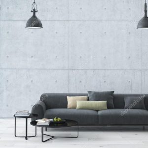 Contemporary living room loft interior