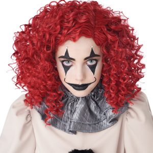 Corkscrew Clown Red Curls Adult Wig