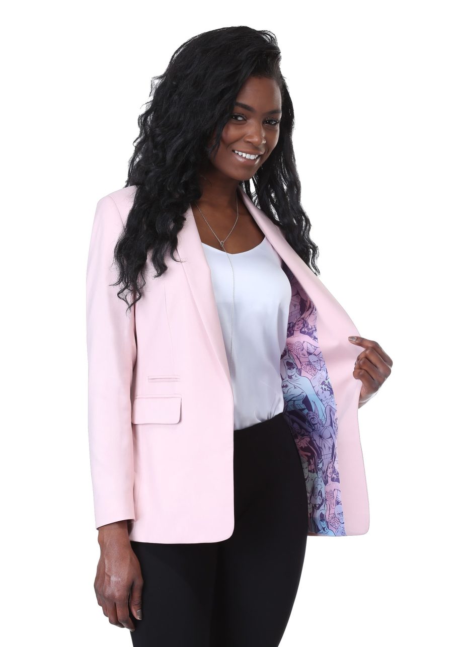 DC Comics Modern Print Women's Boyfriend Blazer