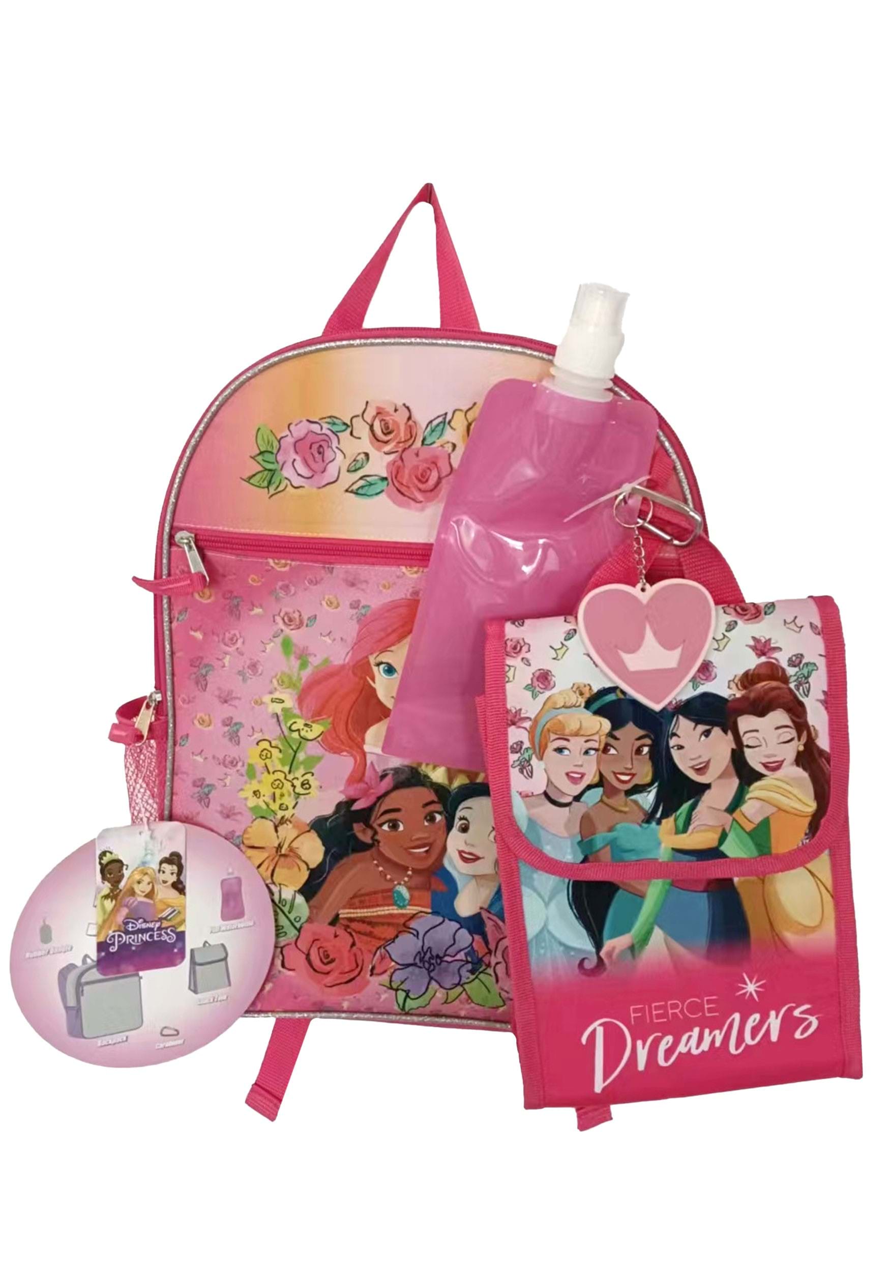 Disney Princess 5 Piece Backpack Set