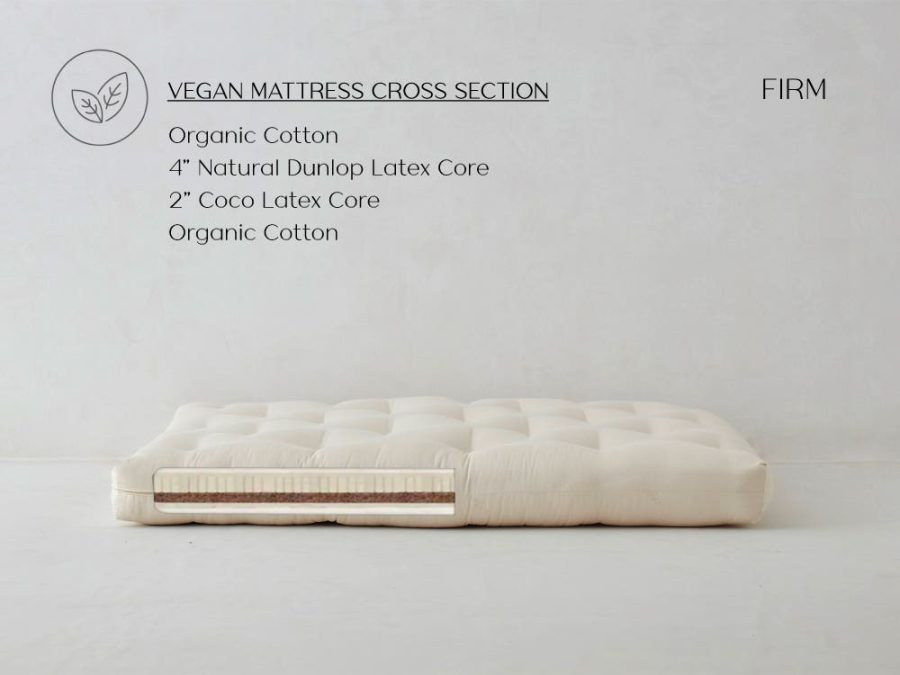 Eastern King Kapok Coconut Mattress Firm - Vegan CoCo Support The Futon Shop