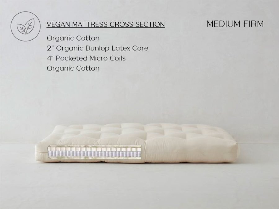 Eastern King Kapok Latex Mattress Medium Firm Vegan EcoSupport The Futon Shop