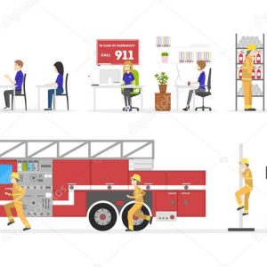 Fire station nterior set.