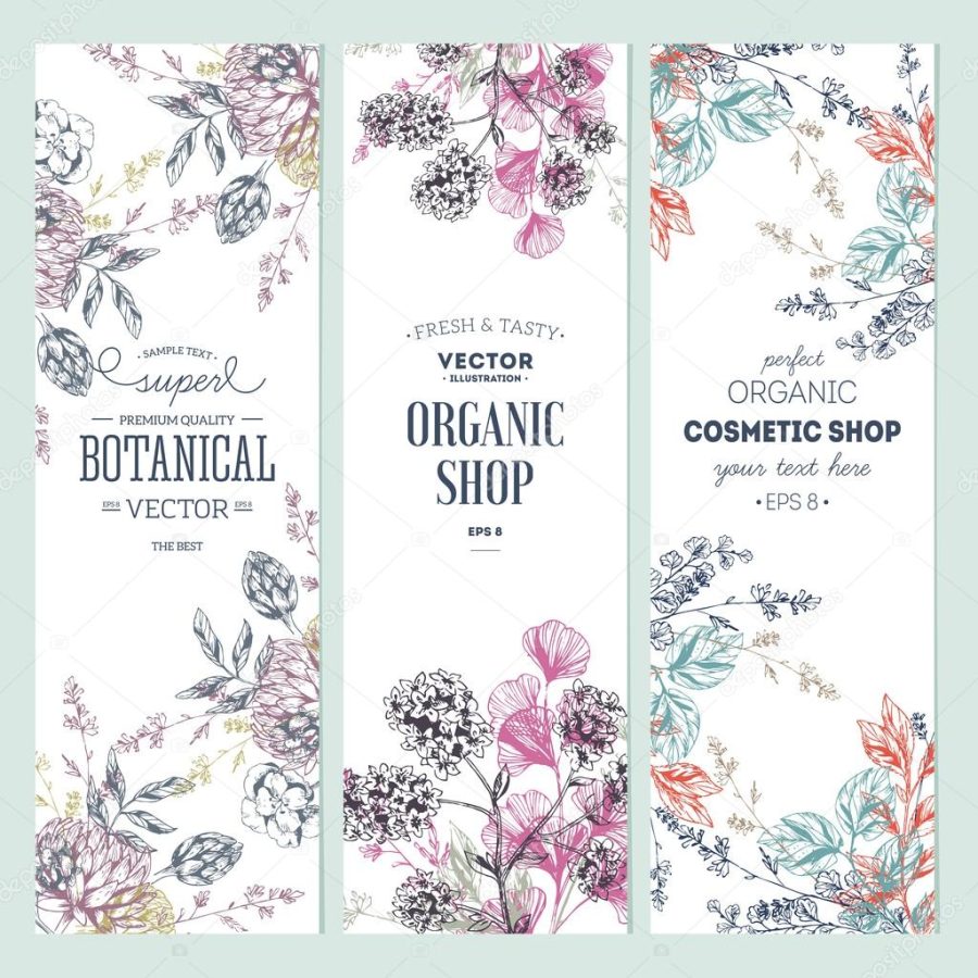 Floral banner collection