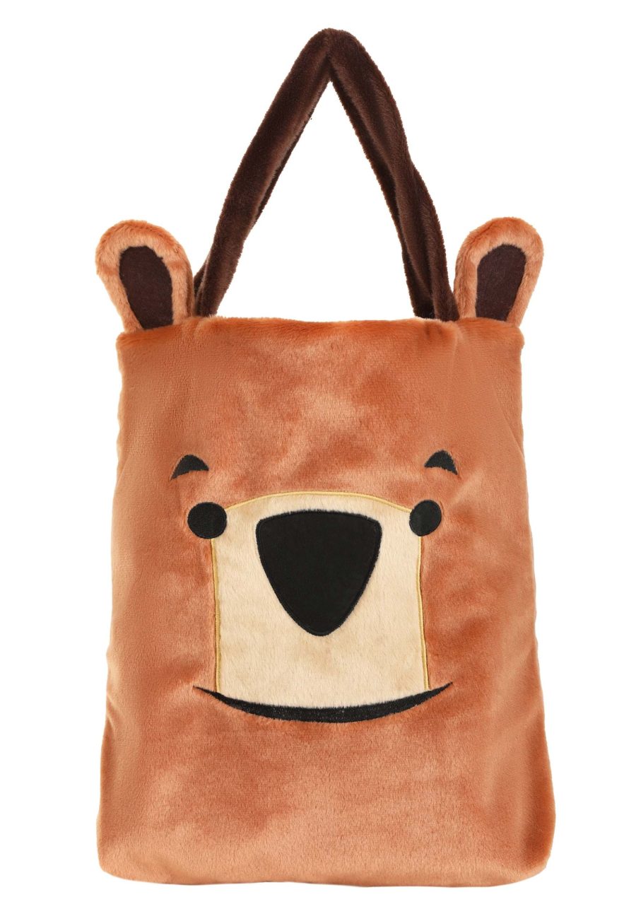 Fuzzy Brown Bear Treat Bag