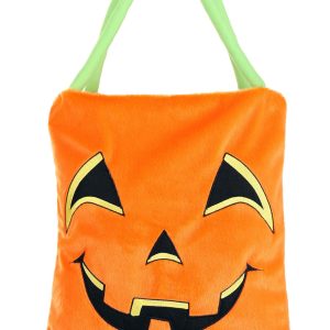 Fuzzy Pumpkin Treat Bag