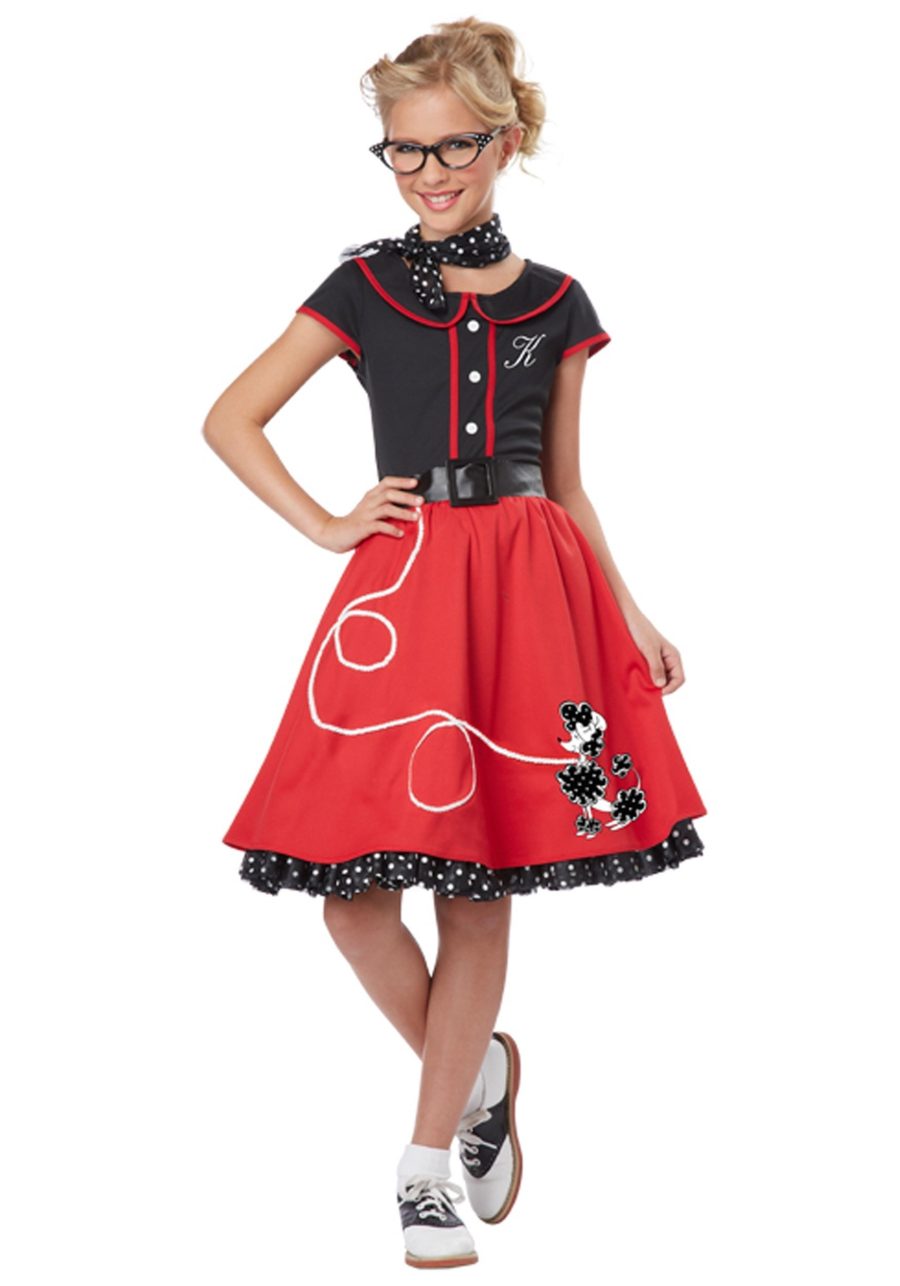 Girl's Red 50s Sweetheart Costume