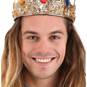 Gold King Costume Crown for Men