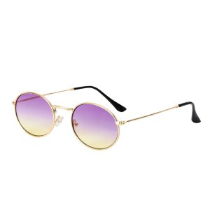 Gold Rim Purple Fade Costume Sunglasses