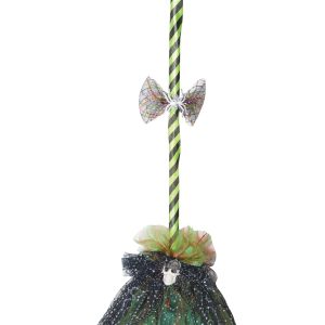 Green Animated Shaking Broom Accessory