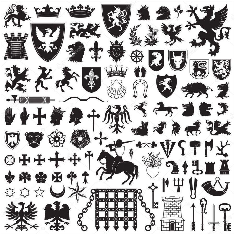 Heraldic symbols and elements