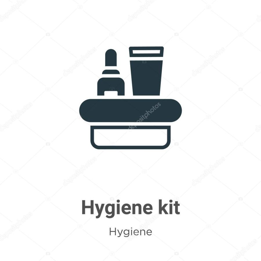 Hygiene kit glyph icon vector on white background. Flat vector hygiene kit icon symbol sign from modern hygiene collection for mobile concept and web apps design.