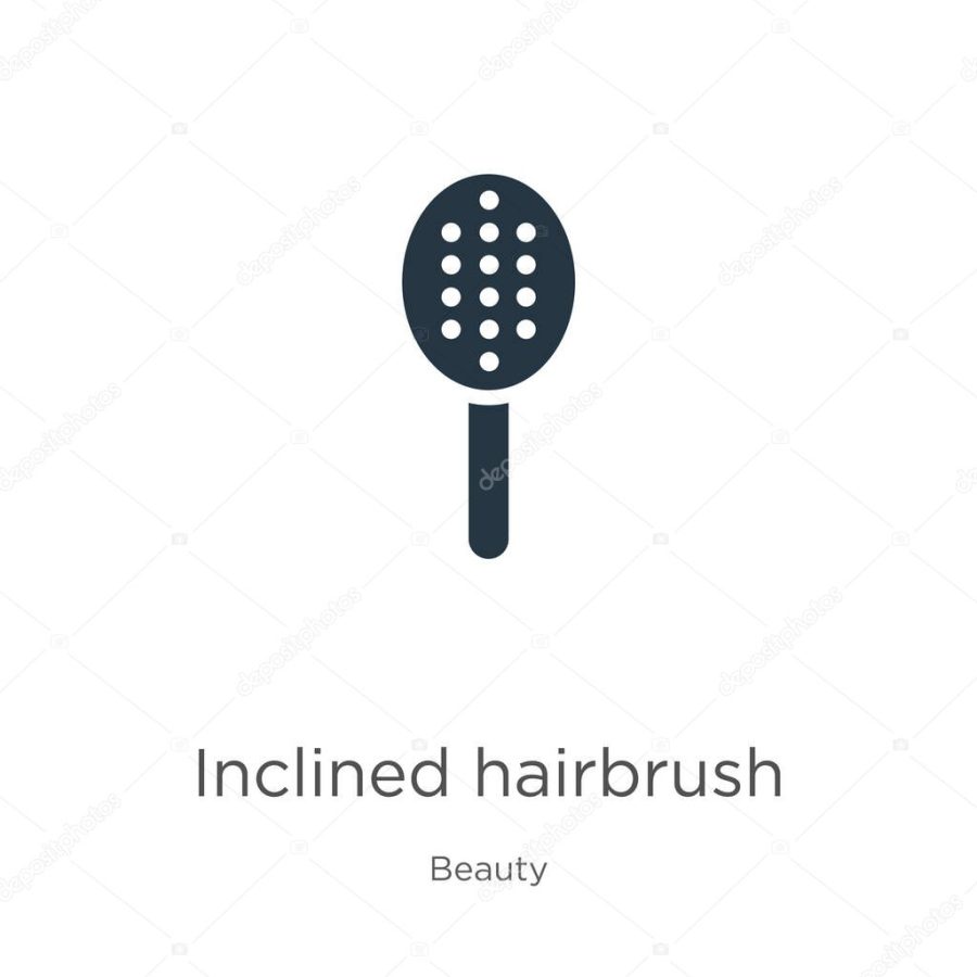 Inclined hairbrush icon vector. Trendy flat inclined hairbrush icon from beauty collection isolated on white background. Vector illustration can be used for web and mobile graphic design, logo, eps10