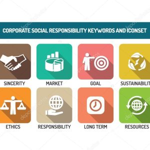Keywords and Flat Icons Set