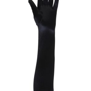 Kid's Elbow Length Black Gloves