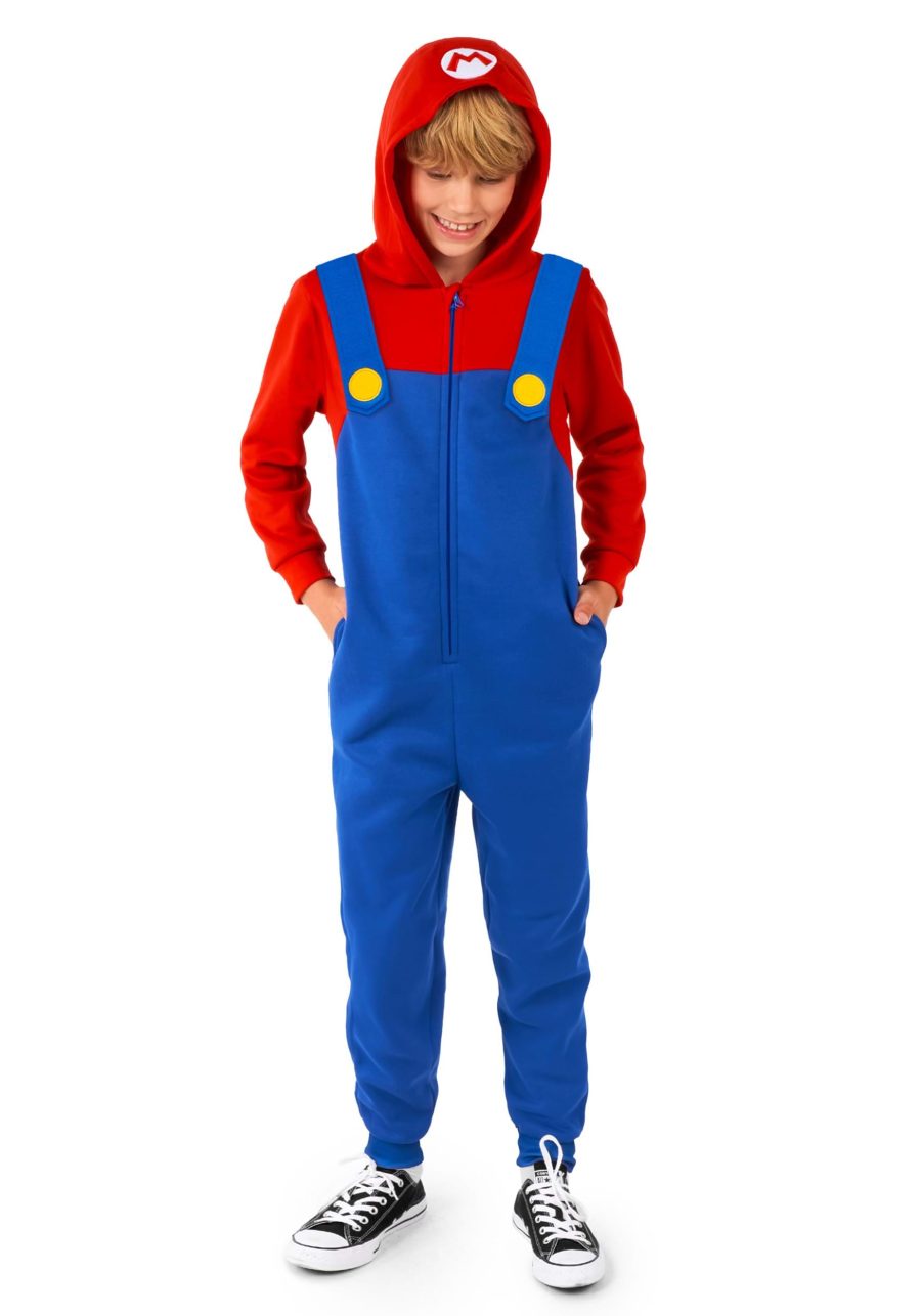 Kid's Super Mario Bros. Mario Costume Onesie