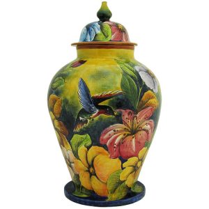 Large Majolica Ginger Jar