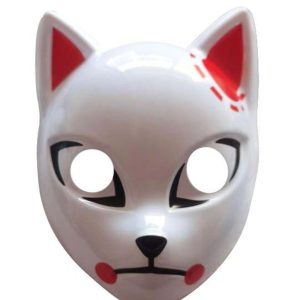Mask Red Cat Anime Slayer