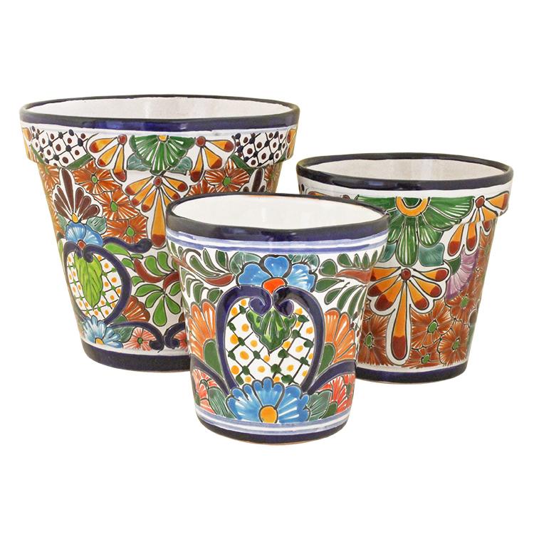 Medium Talavera Planter Set