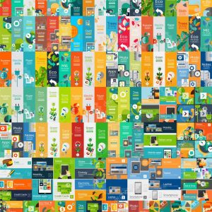 Mega collection of flat web infographic concepts