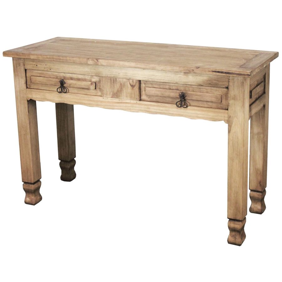 Mexican Rustic Pine Keko Console Table