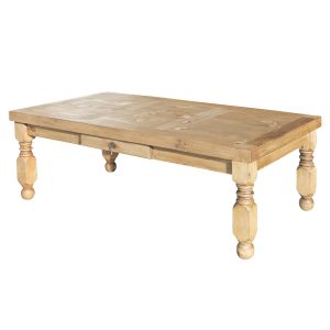 Mexican Rustic Pine Large Lyon Coffee Table