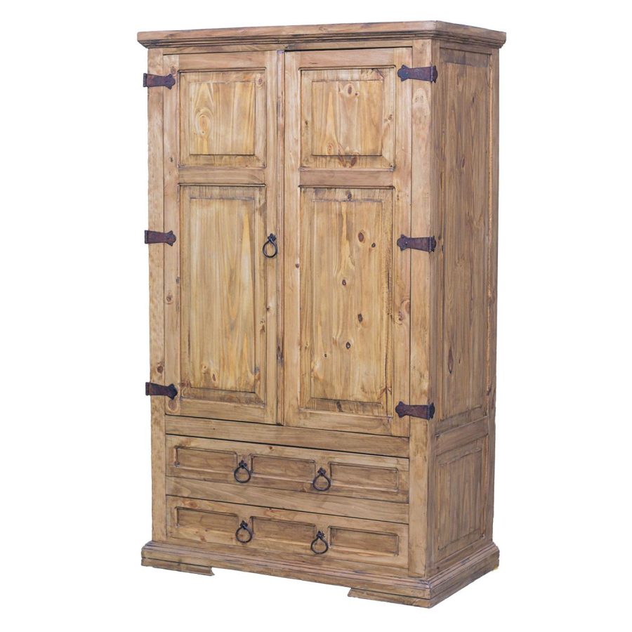 Mexican Rustic Pine Mansion Armoire