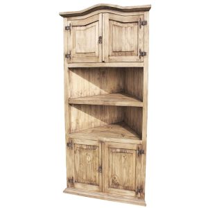 Mexican Rustic Pine Sierra Corner Bookcase