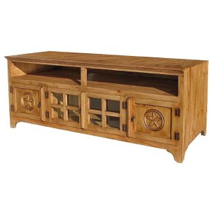 Mexican Rustic Pine Texas 70 TV Stand