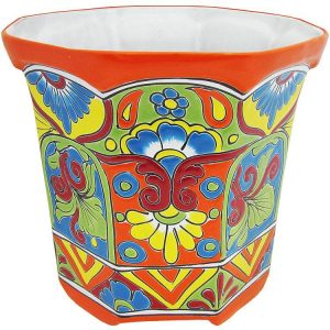 Octagonal Talavera Planter