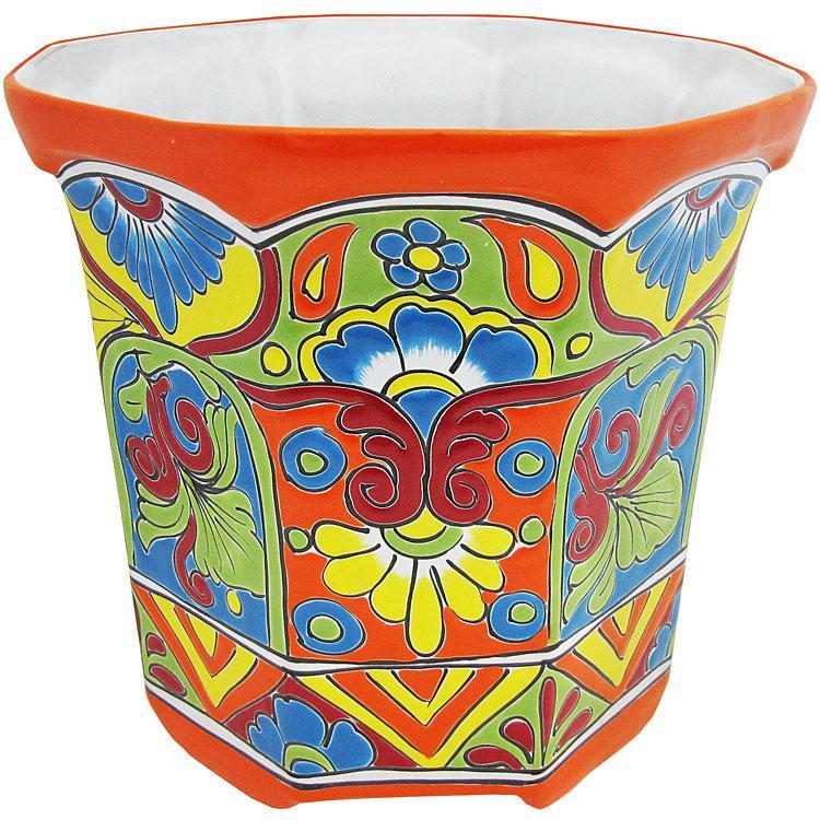 Octagonal Talavera Planter