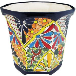 Octagonal Talavera Planter