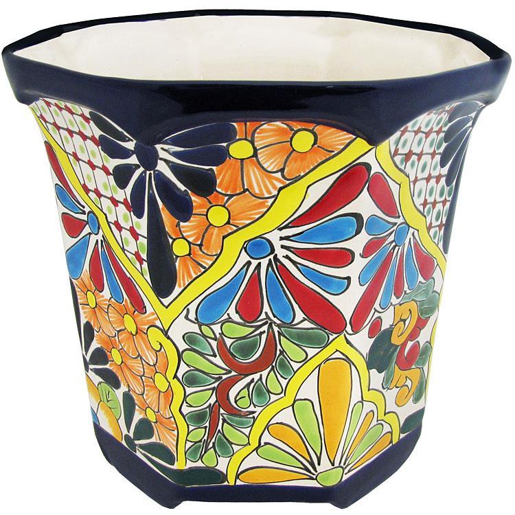 Octagonal Talavera Planter