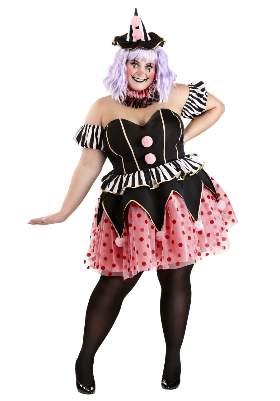 Plus Size Cupcake Clown Costume for Women