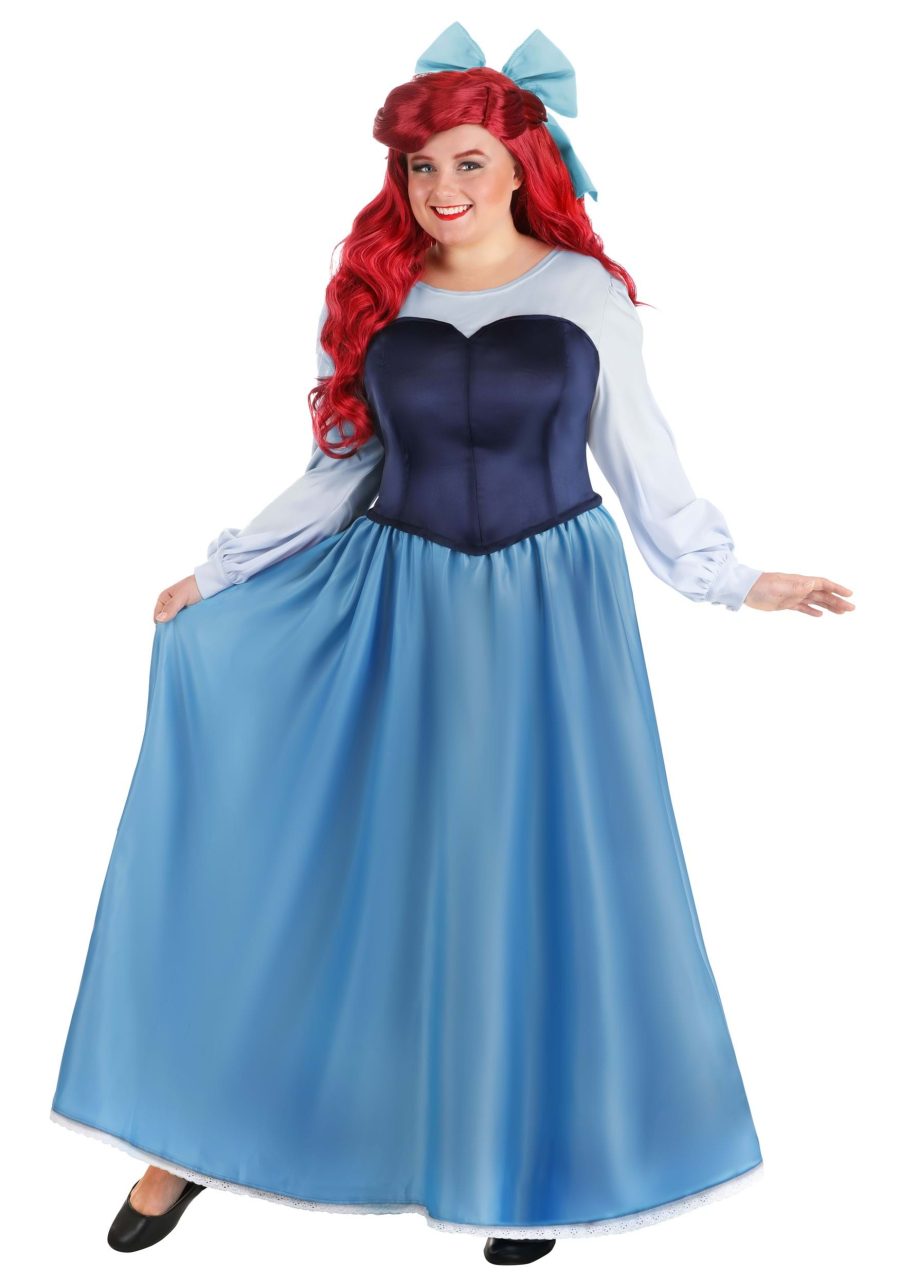 Plus Size Little Mermaid Ariel Blue Dress Costume