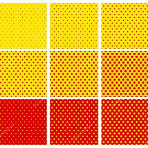 Pop art dotted patterns set