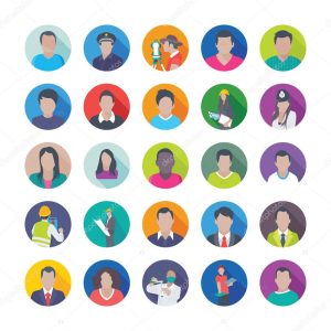 Professions Flat Vector Icons Set 2
