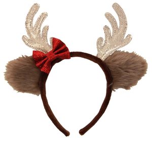 Reindeer Glitter Bow Costume Headband