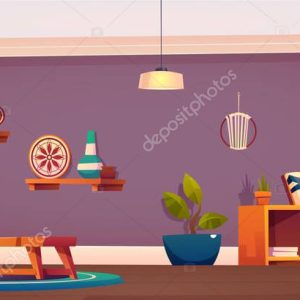 Room interior, empty apartment, simple style home