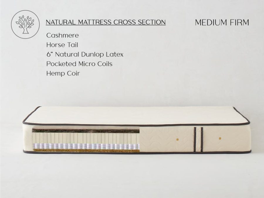 Royal Luxury Mattress - Wool Horsetail mattress with Latex Cashmere and Hemp