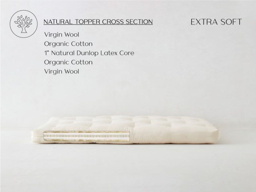 Serenity Plus Natural Latex Mattress Topper - Latex Topper Extra Soft - The Futon Shop