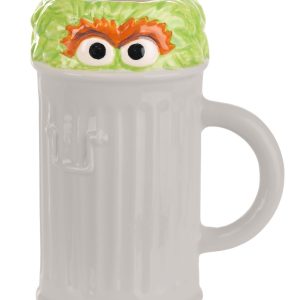 Sesame Street Oscar the Grouch Trash Can Molded Mug