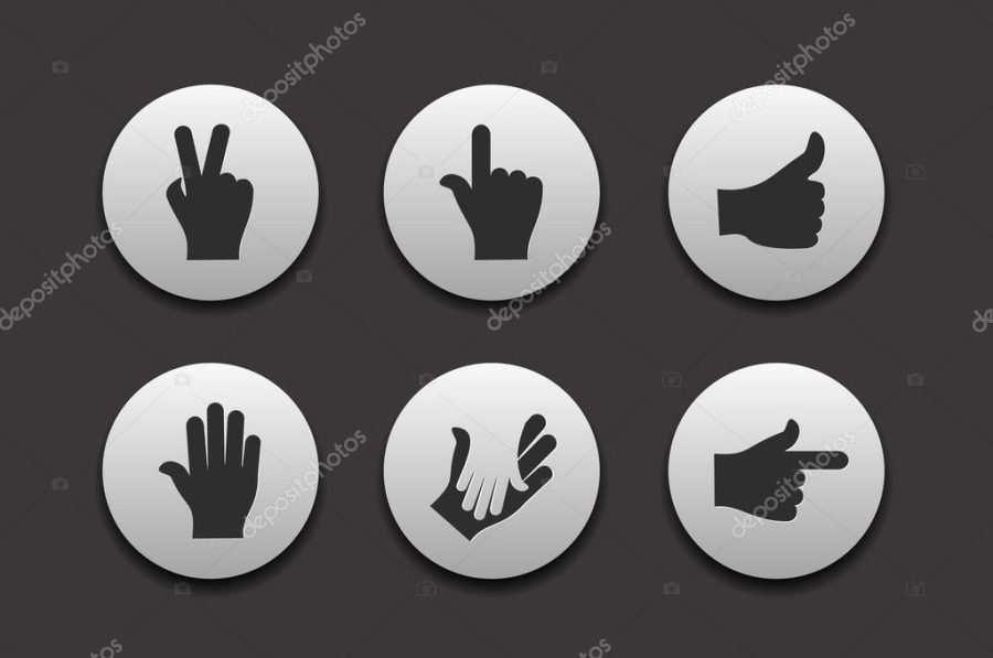 Set of Hand Icons