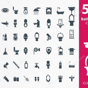 Set of bathroom icons
