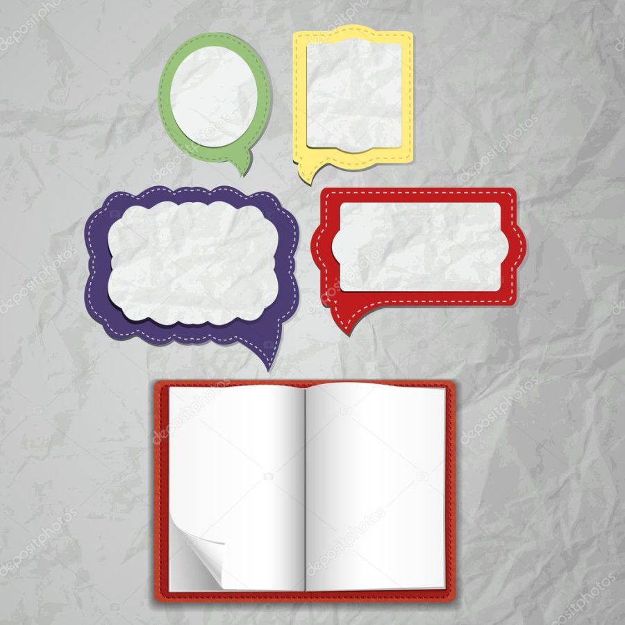 Set of bubble style notepads