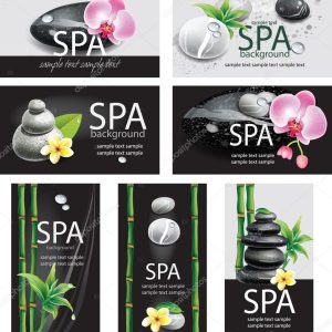 Set of cards for SPA salon