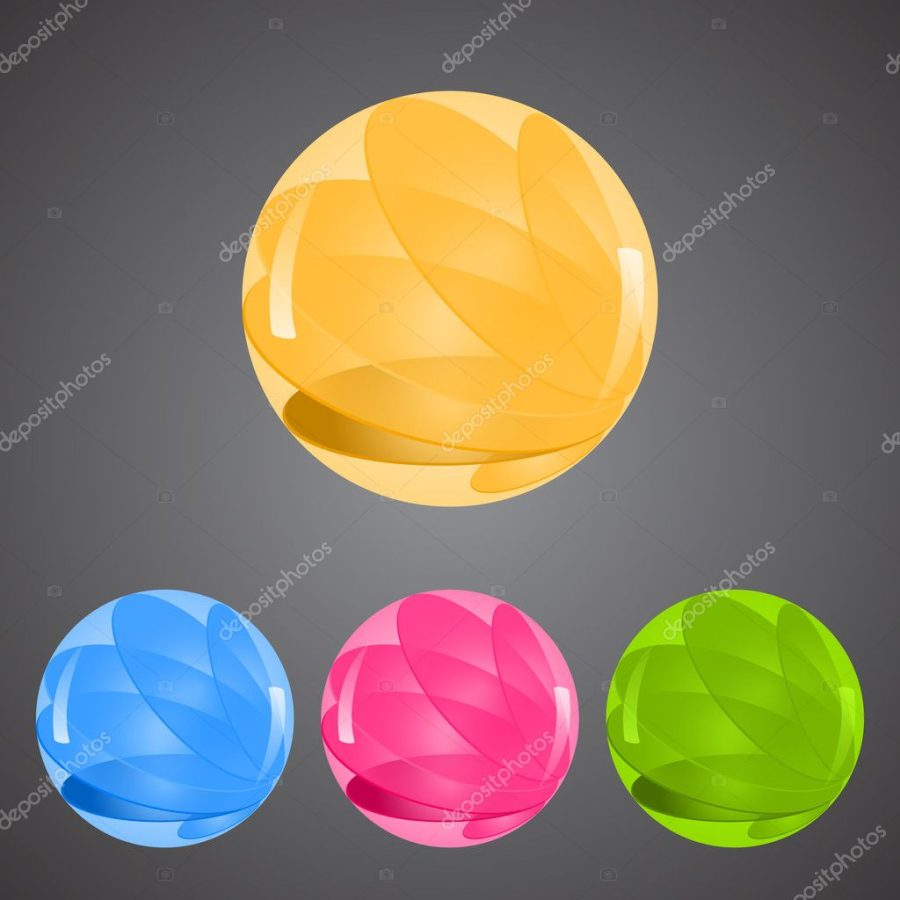 Set of colorful buttons