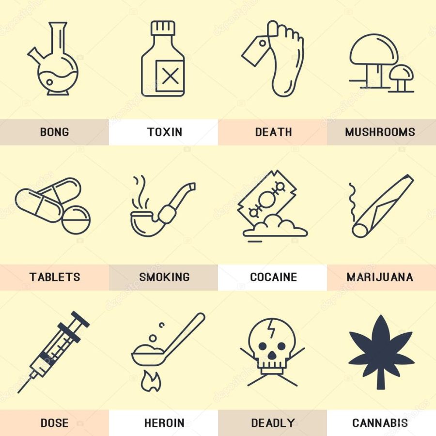 Set of line icons in the flat style.