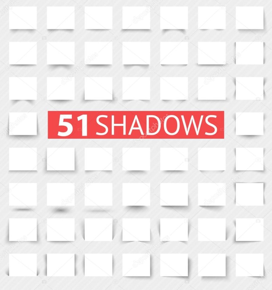 Set of transparent realistic shadow effects