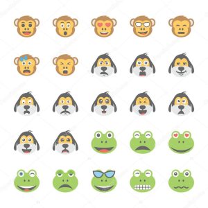 Smiley Flat Icons Set 31